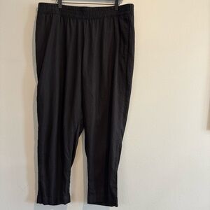 Old Navy High-Rise Straight Pants Ankle 27.5” Linen Blend Comfort Waistband XL